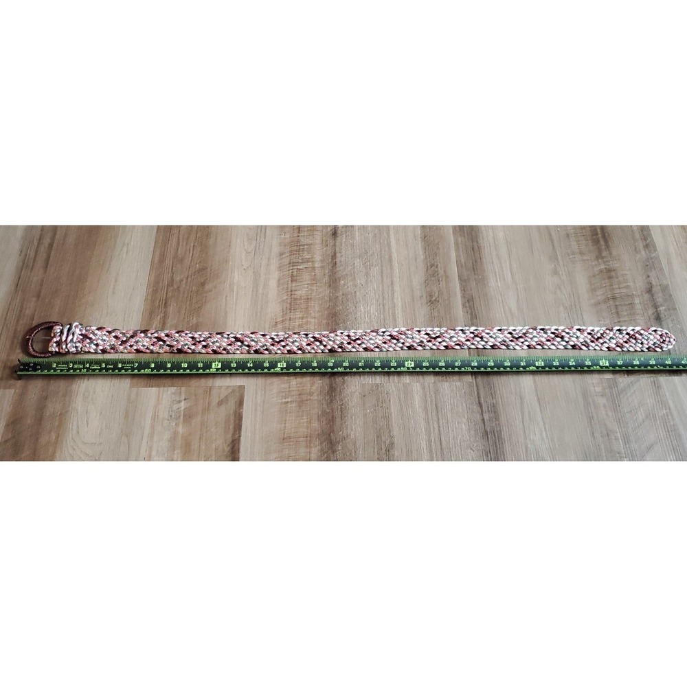 Women's Fashion Belt Hip Waist Pink Gray Purple Fabric Braided Size Medium - Picture 8 of 12